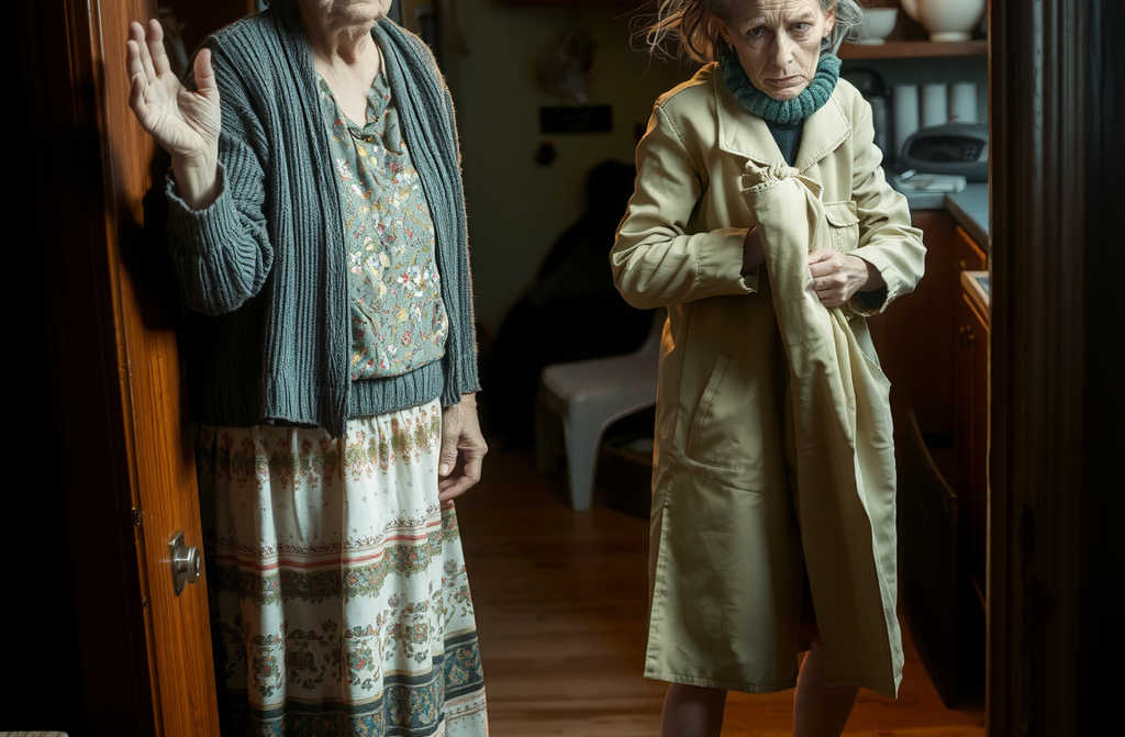 – Mary, urgent! I’m at the shop and just saw your daughter‑in‑law.